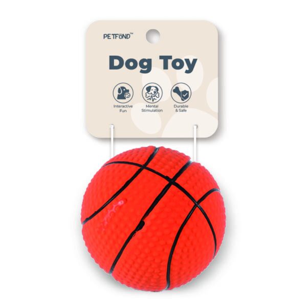 Latex Basketball squeaky dog toy