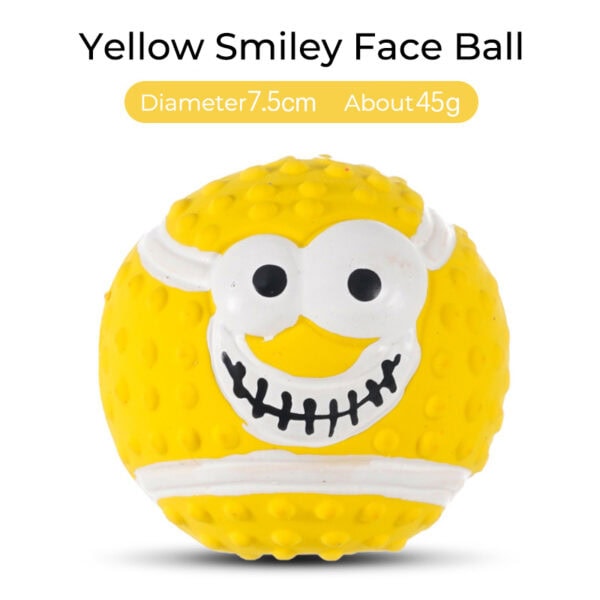 Latex emoji squeaky dog toy