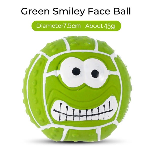 Latex emoji squeaky dog toy