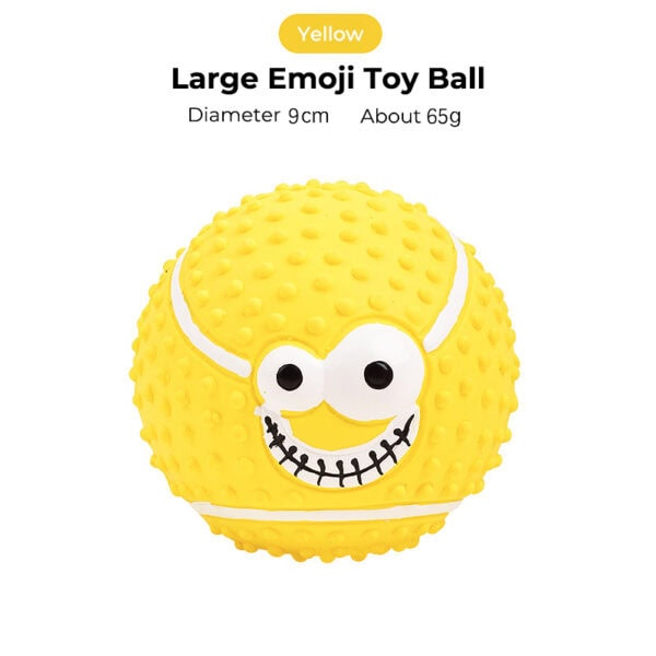 Latex emoji squeaky dog toy