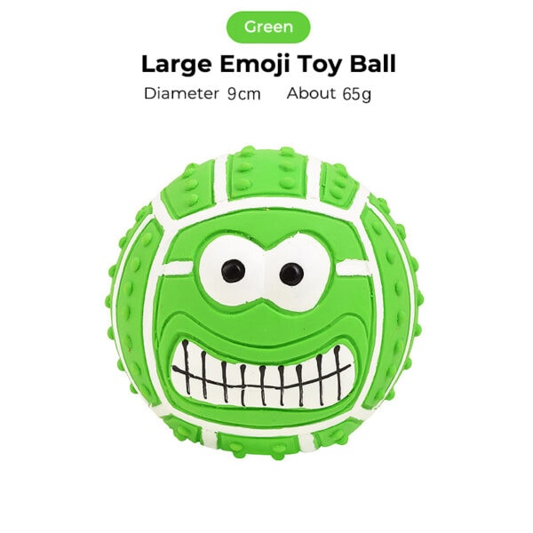 Latex emoji squeaky dog toy