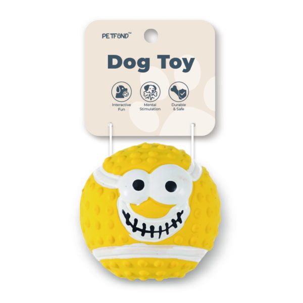 Latex emoji squeaky dog toy