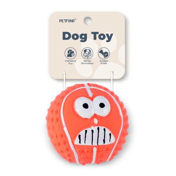 Latex emoji squeaky dog toy