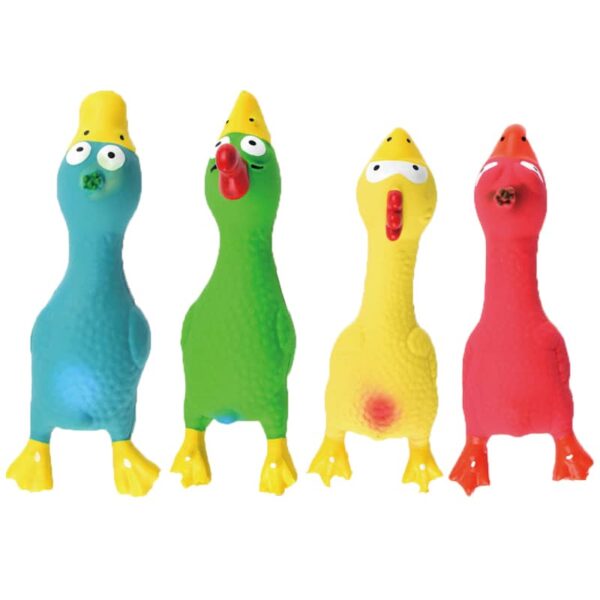 Squeaky Latex Laying Chicken Dog Toy