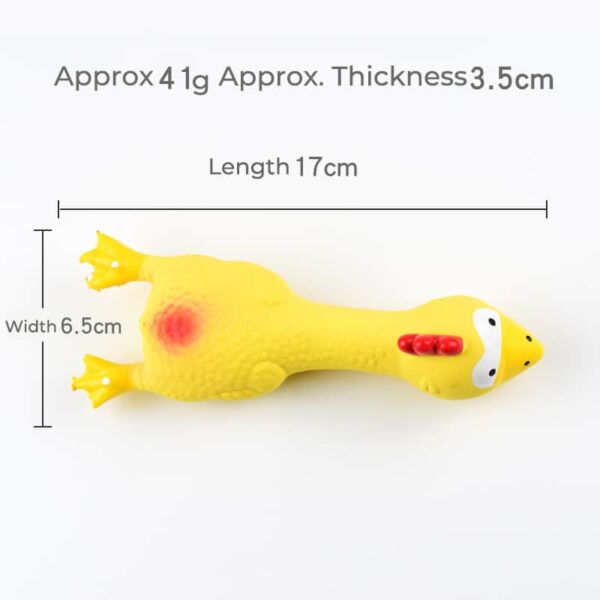 Squeaky Latex Laying Chicken Dog Toy