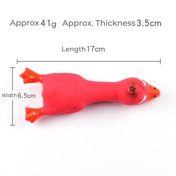 Squeaky Latex Laying Chicken Dog Toy