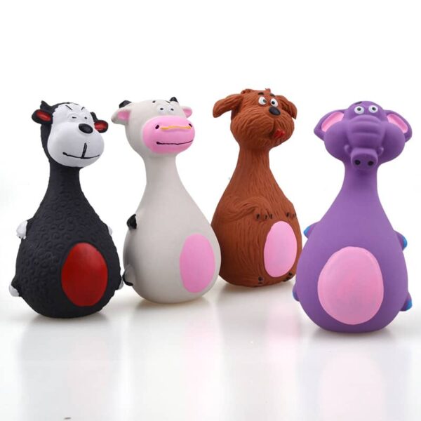 Latex Cartoon Animal Squeaky Dog Toy