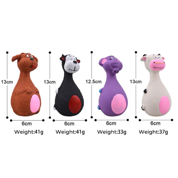 Latex Cartoon Animal Squeaky Dog Toy