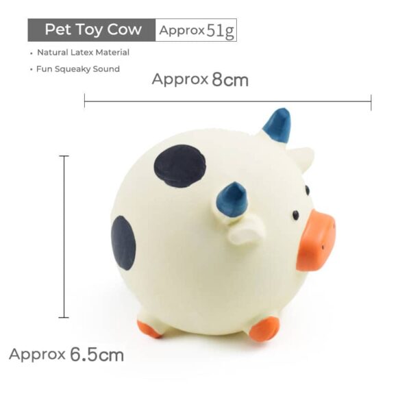 Latex Round Farm Animal Squeaky Dog Toys