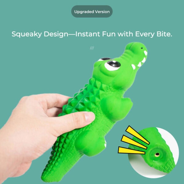 Latex Crocodile Squeaky Dog Toy-Medium / Large