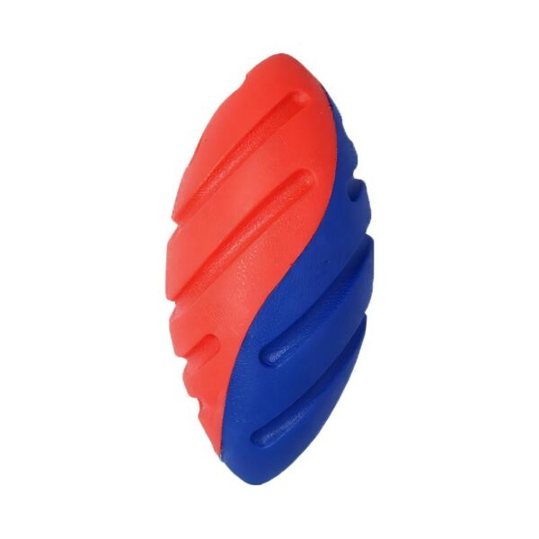 Dual-Color TPR Rugby Squeaky Dog Toy