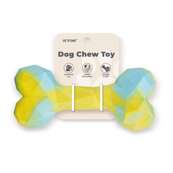 Mixed Color Durable Dog Chew Toy – Geometric Bone Design