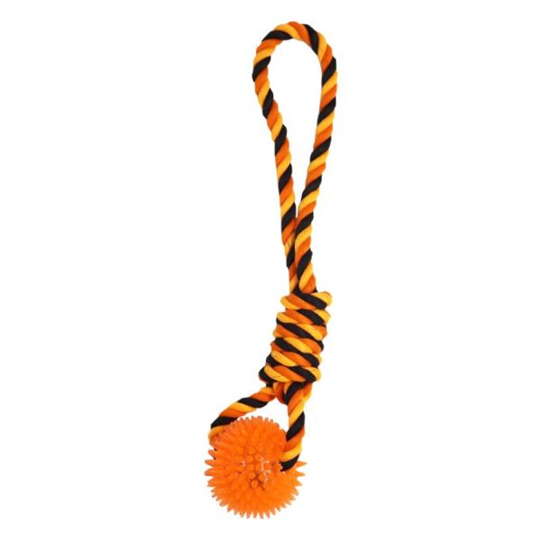 Spiky Ball Tug Toy with Rope Handle