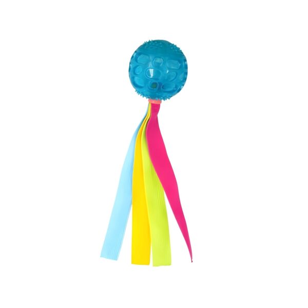 Squeaky TPR Dog Ball Toy with Tails