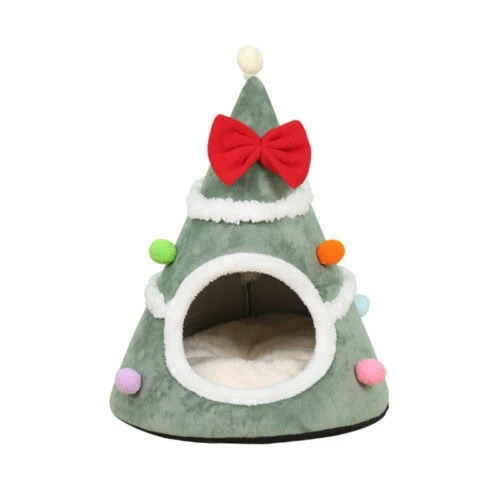 Christmas cat house
