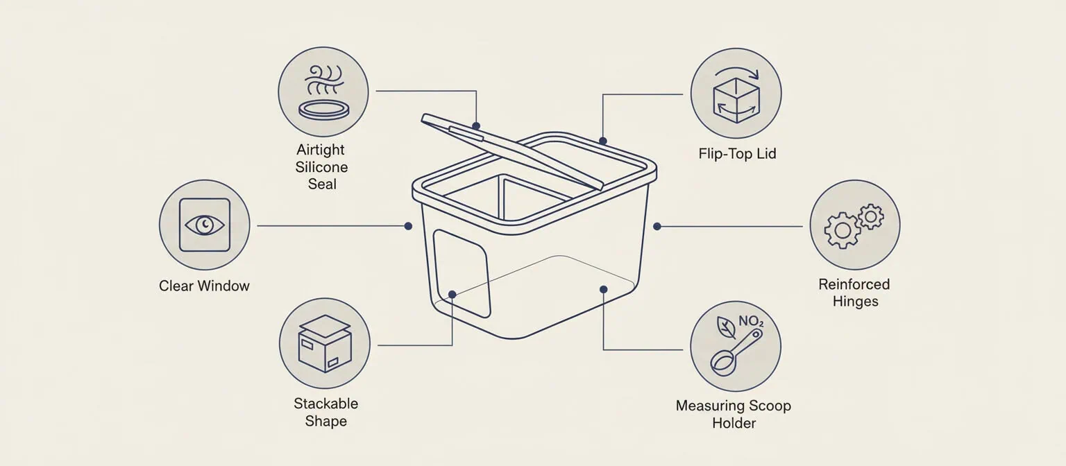 OEM pet food storage container manufacturer